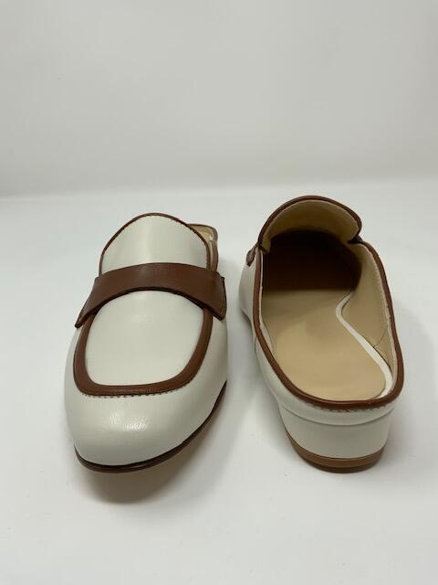 Cream Shoes with Mocha Striping