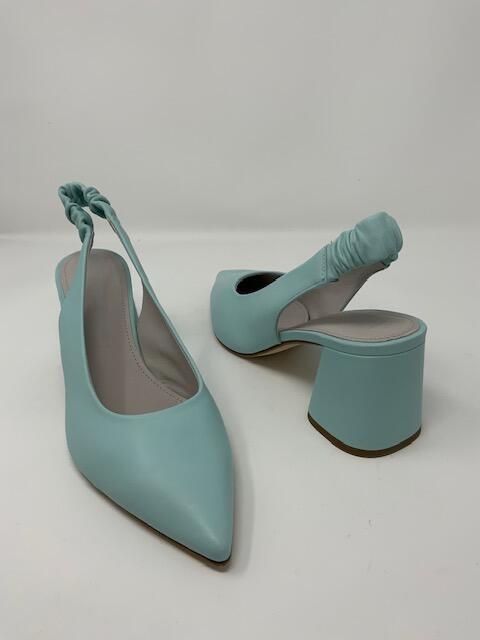 Sky Leather Sling Back Heel