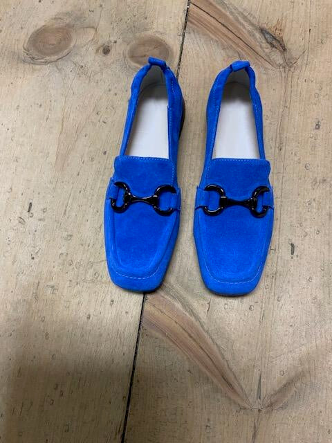 Cobalt Blue Suede Loafers