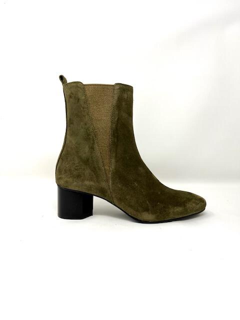 Sage Green Suede Bootie