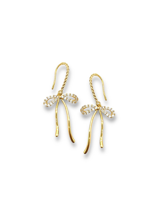 Gold Bow Earrings