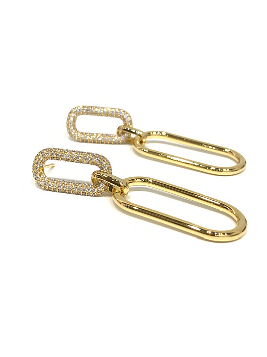 Triple Oval Link Earrings